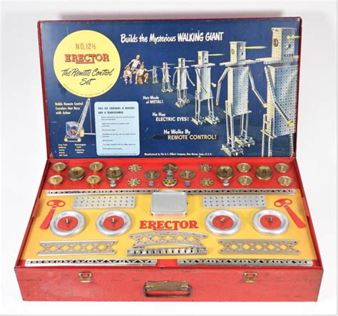 1948 erector set in metal box|1948 AC Gilbert Company no. 12 1/2 Erector Set .